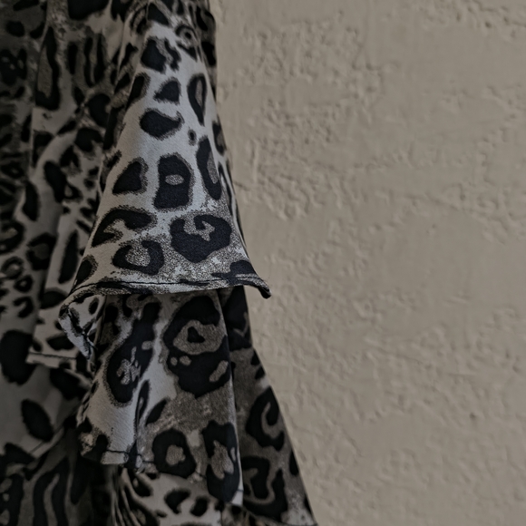 Leopard Print Ruffle Dress - Picture 4 of 5